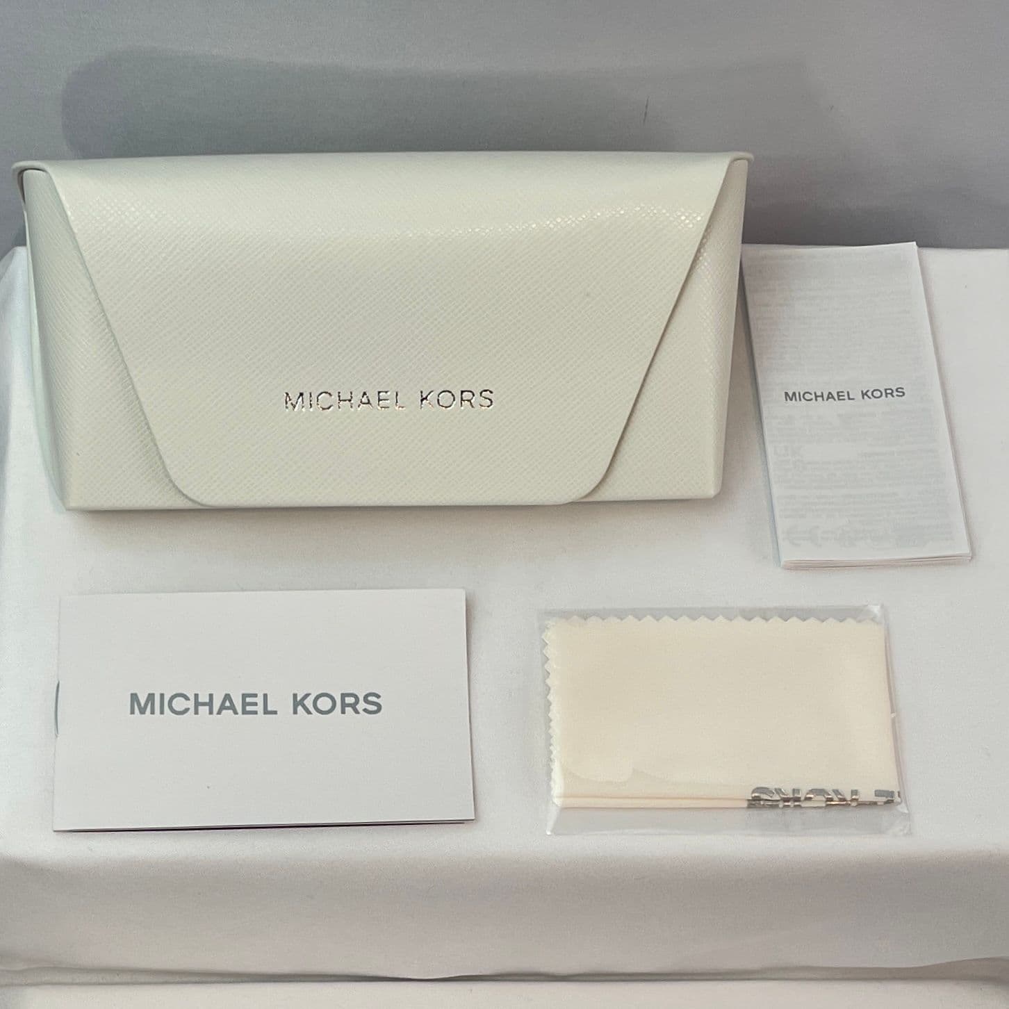 Michael Kors Metallic Blue Aviator Sunglasses with Yellow Mirror Lenses and Etched Rim Detailing - Thumbnail 7