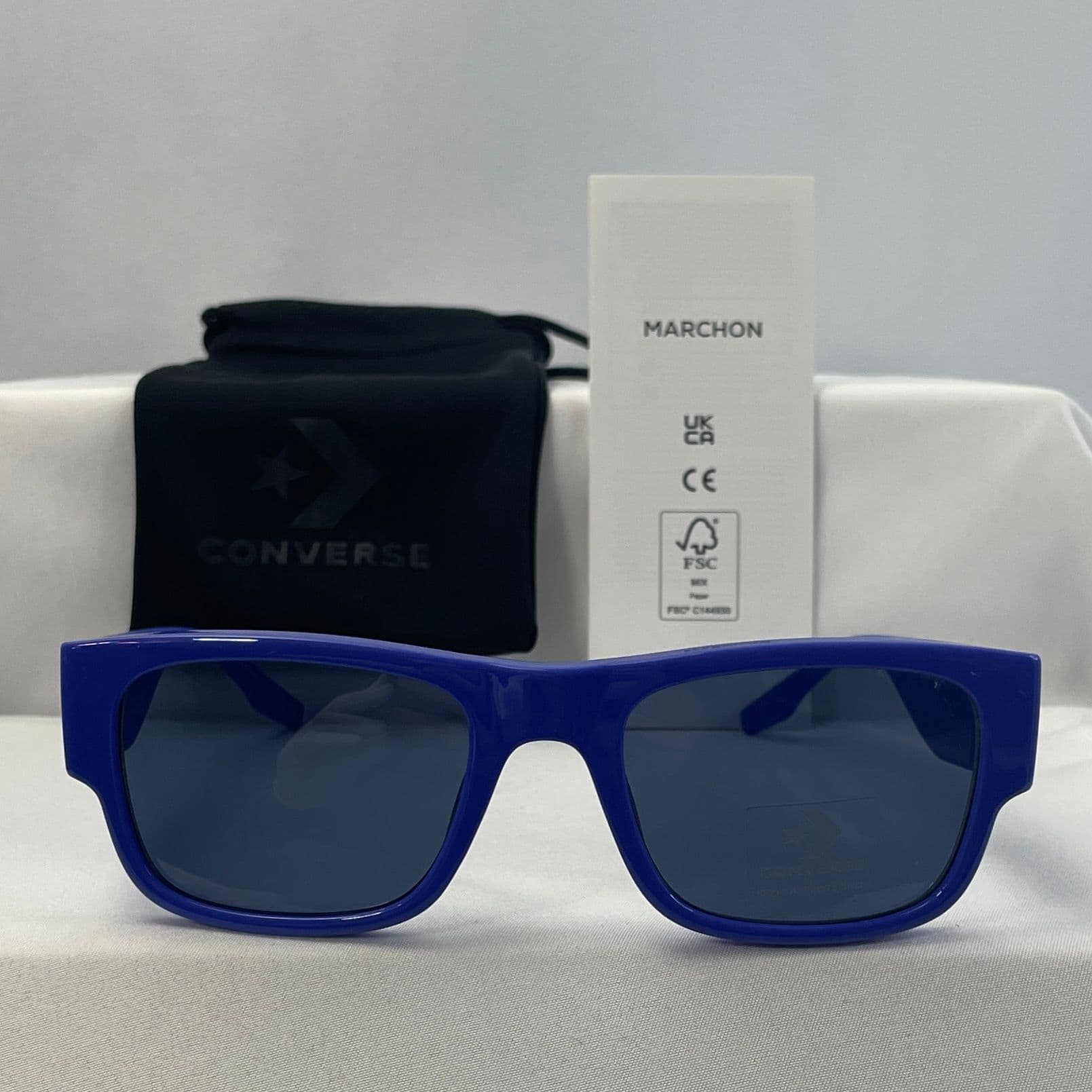 Converse Blue Square “Flame” Sunglasses with Gray Lenses and Matte Finish
