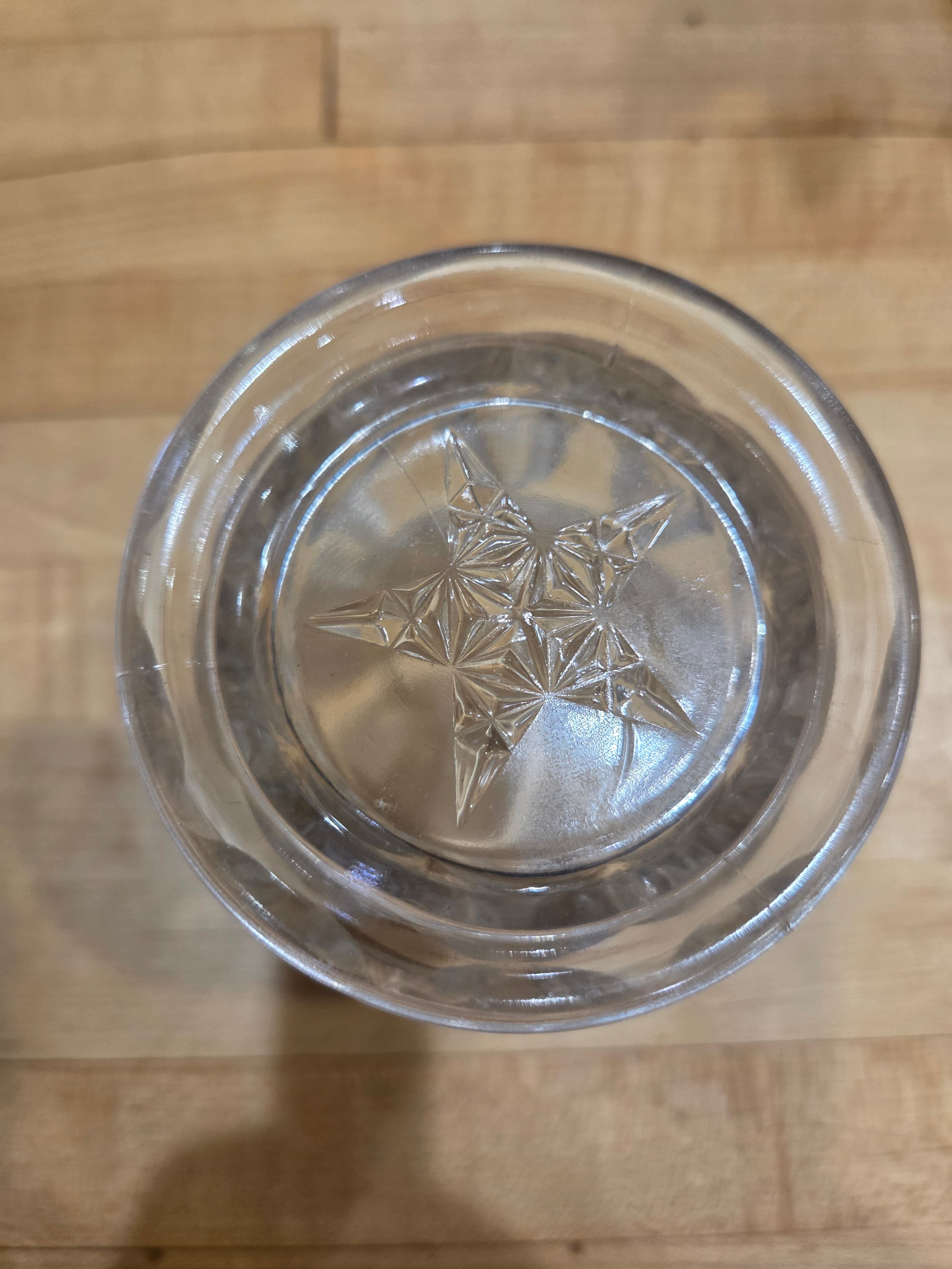 Vintage Susquehanna Six Point Star Cut Glass Open Sugar Bowl - Thumbnail 3