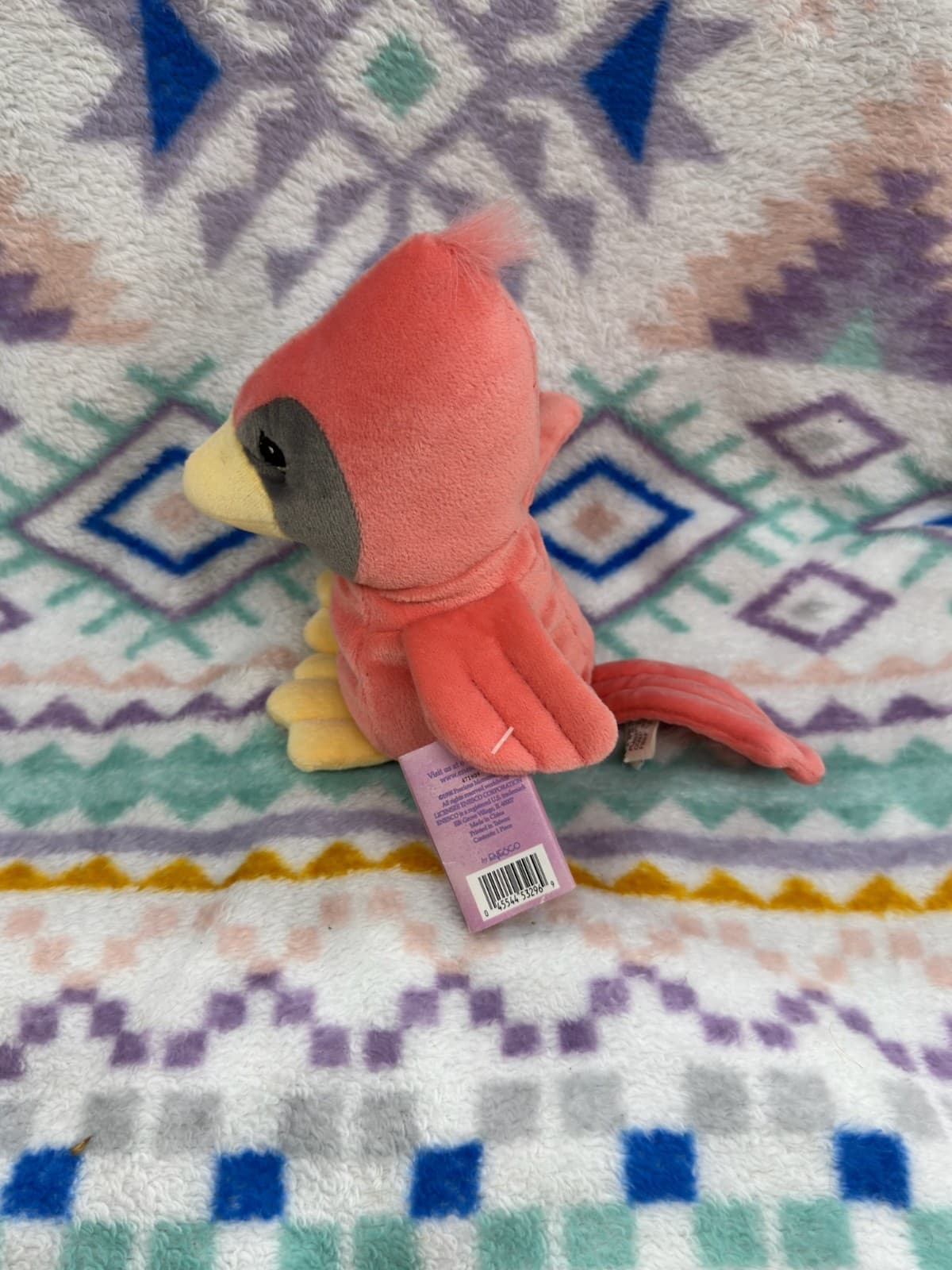 Precious Moments Tender Tails Pink Cardinal 7" Bird Plush 98’ NWT - Thumbnail 4