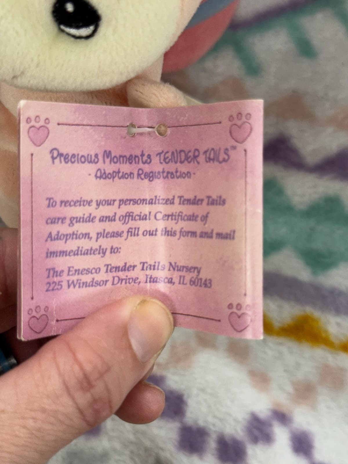 PRECIOUS MOMENTS Tender Tails ENESCO Stuffed Animal BUTTERFLY 1998 Plush Toy - Thumbnail 5