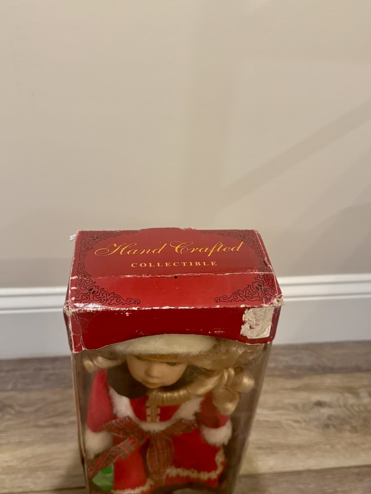 Century Collection Vintage Bisque Porcelain Christmas Doll - Thumbnail 5