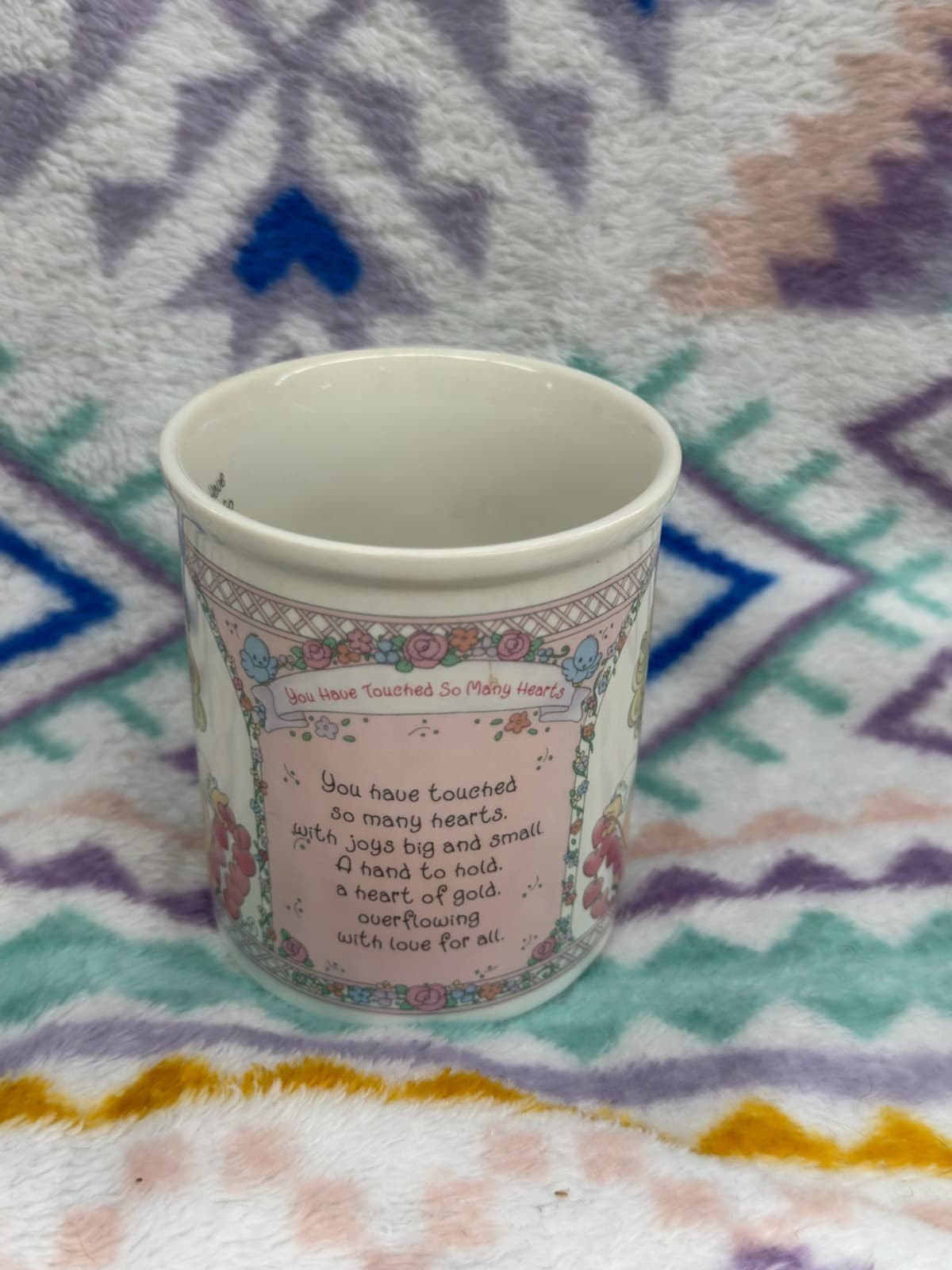 Precious Moments Coffee Tea Cup Mug You Have Touched So Many Hearts Enesco 1996 - Thumbnail 2