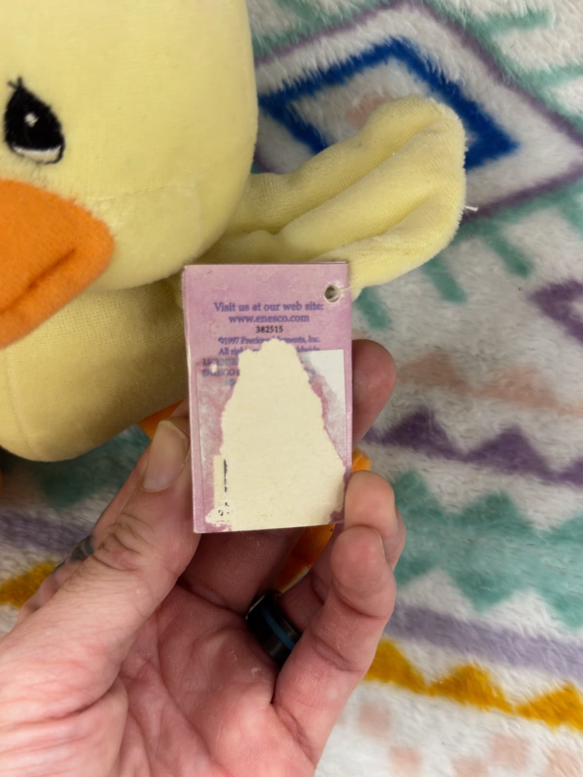 Precious Moments Vintage Tender Tails Duck Plush 1998 - Thumbnail 7