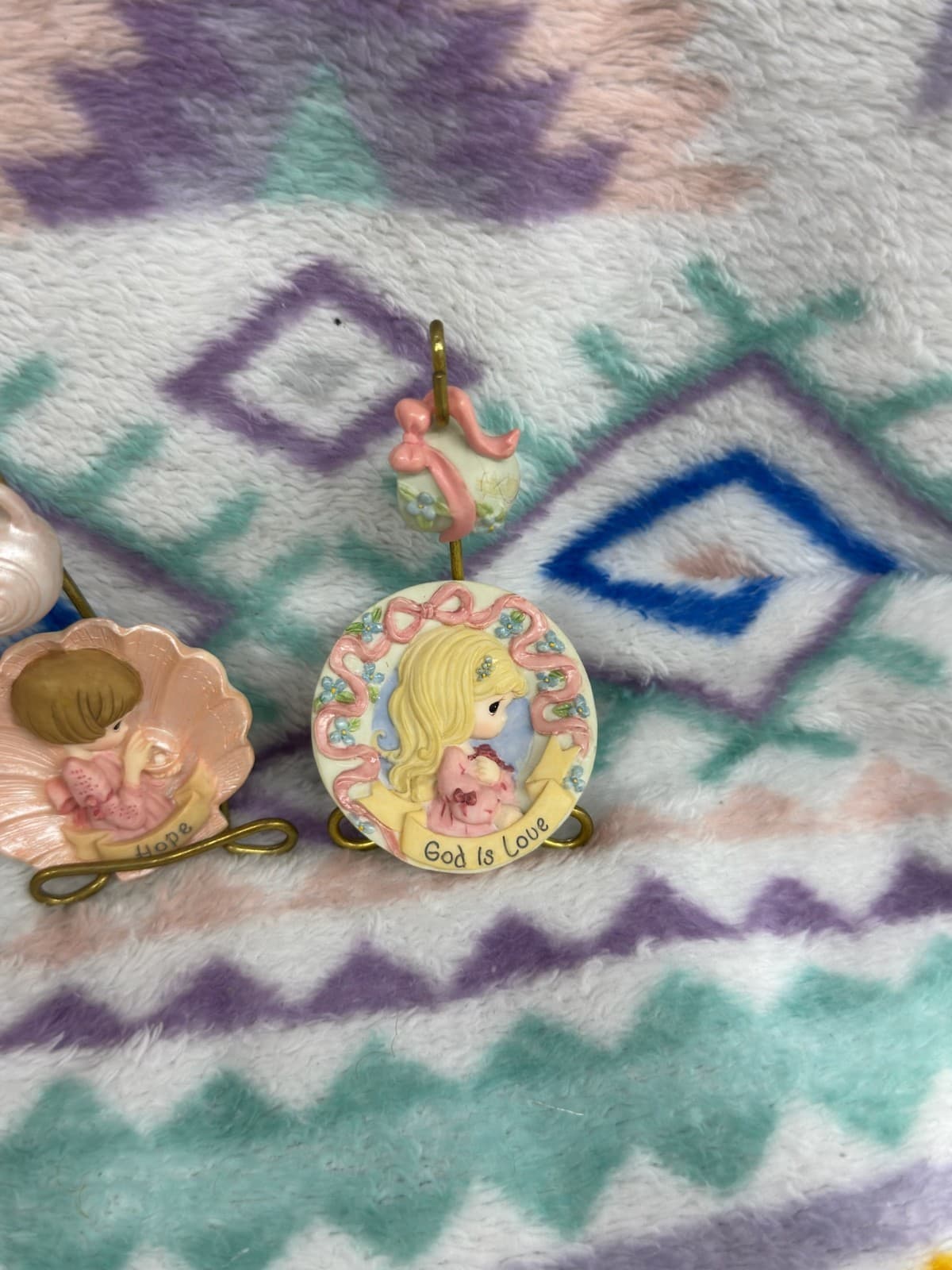 Set of 5 Vintage Precious Moments Mini Collectors Plates with Mugs - Thumbnail 6
