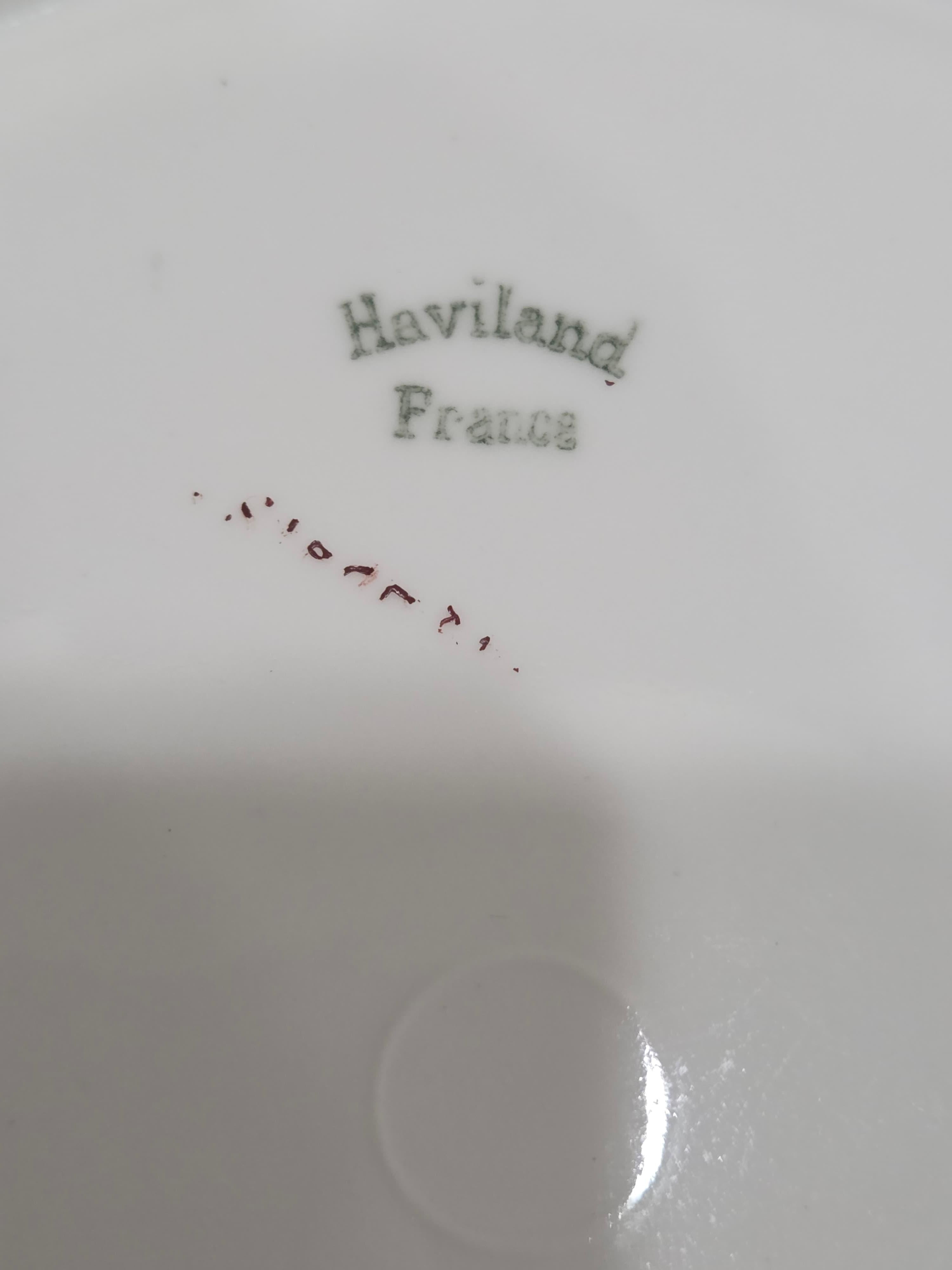 Antique Haviland France Limoges Hand Painted Pink Wild Rose Porcelain Plate - Thumbnail 2