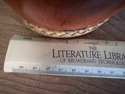 Vintage Italian Leather Wrapped Decanter Bottle With Stopper Made In Italy - Thumbnail 11
