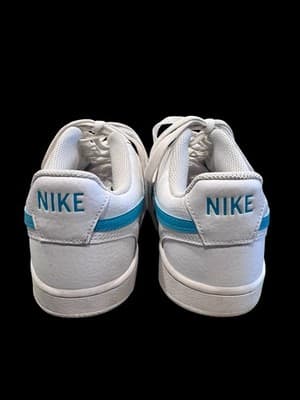 Nike Court Vision Low Women's 9.5 White Tropical Twist Teal Leather CD5434-102 - Thumbnail 4