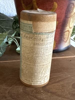 VINTAGE PAPE'S DIAPEPSIN COMPOUND WOOD TUBE CONTAINER - Thumbnail 3