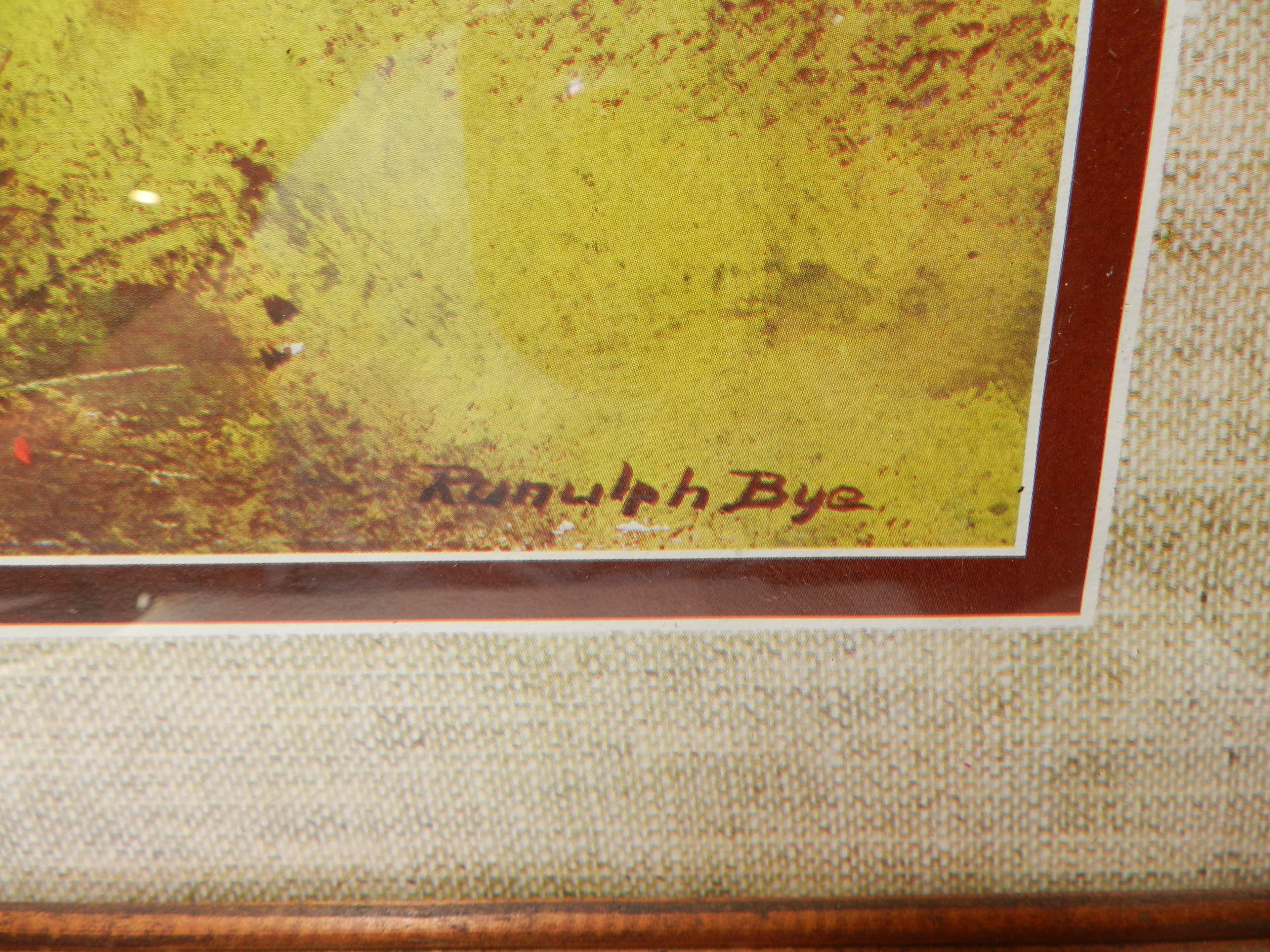 Vintage Watercolor Framed Print by Ranulph Bye “Country House” 25"x19" (O5J) - Thumbnail 6