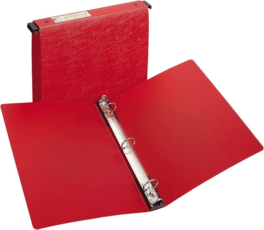 Avery Stand & Stack Reference 3 Ring Binder (1 Inch) Clear/red D4827 - Thumbnail 3