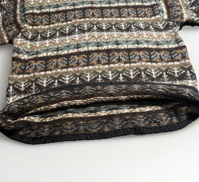J Crew Fair Isle Sweater Men’s XL Multi Color 100% Merino Wool Crewneck Nordic - Thumbnail 4