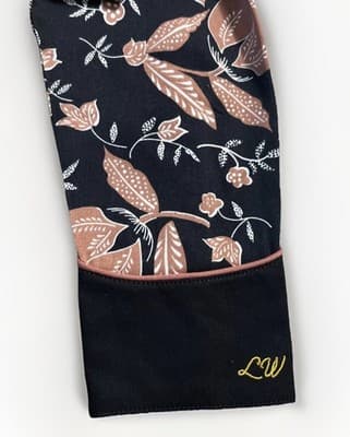Wrangler X Lainey Wilson Shirt Women's L Black Floral Pearl Snap Western DAMAGED - Thumbnail 5