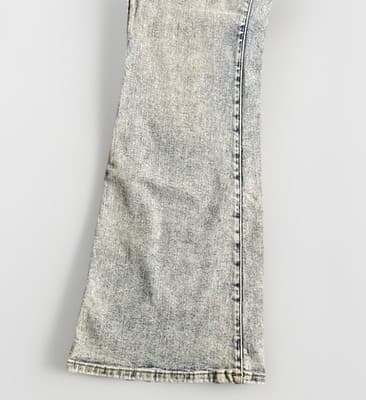 Wrangler Retro Womens High Rise Flare Leg Jeans Light Wash Denim Blue Size 32x34 - Thumbnail 2