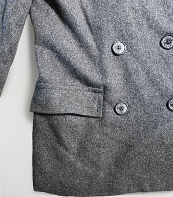 Vtg dELiA*s Gray Big Button Pea Coat Women’s M Wool Blend Jacket 90s Y2K Preppy - Thumbnail 3