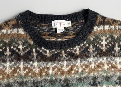 J Crew Fair Isle Sweater Men’s XL Multi Color 100% Merino Wool Crewneck Nordic - Thumbnail 2