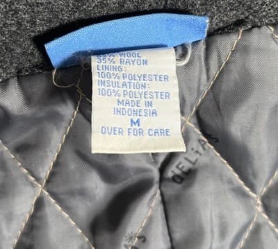 Vtg dELiA*s Gray Big Button Pea Coat Women’s M Wool Blend Jacket 90s Y2K Preppy - Thumbnail 6