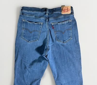 Levis Jeans Womens 32 Blue 726 Flare Stretch Casual Faded High Rise Hippie Boho - Thumbnail 4