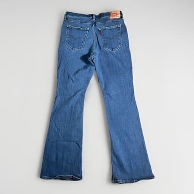 Levis Jeans Womens 32 Blue 726 Flare Stretch Casual Faded High Rise Hippie Boho - Thumbnail 2