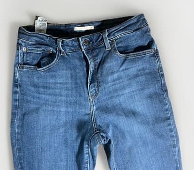 Levis Jeans Womens 32 Blue 726 Flare Stretch Casual Faded High Rise Hippie Boho - Thumbnail 3