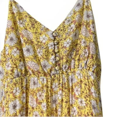 Gentle fawn women's Yellow Spring floral maxi dress size S Flared See Descrip! - Thumbnail 2