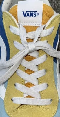 Vans ComfyCush Old Skool Shoes Mens Size 13 Blue Yellow Suede Canvas Low Top - Thumbnail 6