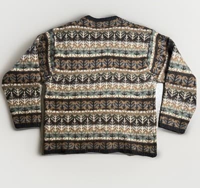 J Crew Fair Isle Sweater Men’s XL Multi Color 100% Merino Wool Crewneck Nordic - Thumbnail 5