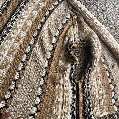 Cocogio Wool Alpaca Boho Nubby Knit Poncho Cape One Size Fits All Read Descrip! - Thumbnail 7