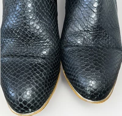 JB Dillon Women's Western Boot With Heel, 7M Snake Leather Black W Embroidery - Thumbnail 3