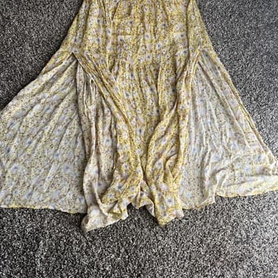 Gentle fawn women's Yellow Spring floral maxi dress size S Flared See Descrip! - Thumbnail 3