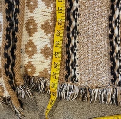 Cocogio Wool Alpaca Boho Nubby Knit Poncho Cape One Size Fits All Read Descrip! - Thumbnail 2