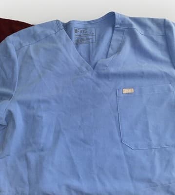 Figs Catarina Scrub Tops Women's Medium Lot Of 2 Technical Collection Blue Red - Thumbnail 2