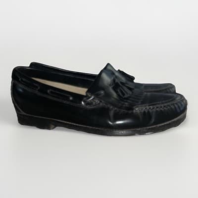 SAS Genuine Handsewn Slip On Tassel Loafers Cordovan Women Sz 8 1/2 Made USA - Thumbnail 3