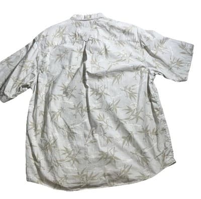 Columbia Shirt Mens 2XL Green Fish Floral Button Down Short Sleeve - Thumbnail 5