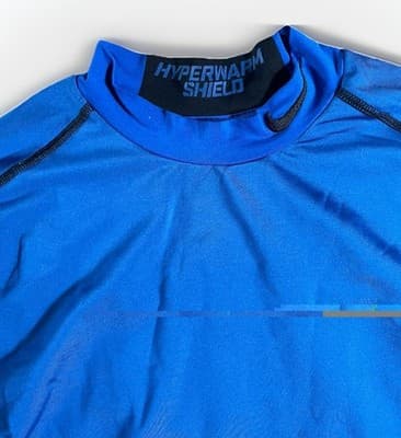 Nike Pro Combat Shirt Mens XL Blue Dri-FIT Long Sleeve Fitted Athletic Top - Thumbnail 3