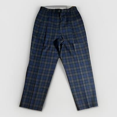 Vintage 1970’s Pendleton Tartan Plaid Wool Pants Womens 30x 28in Green/Blue