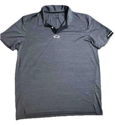 Oakley Polo Shirt Men's Size Xl/TG Gray Sporty Golf Performance Logo - Thumbnail 2