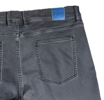 Mugsy Jeans Mens 40x30 Creased Black Lofties Stretch Performance Dark Wash Denim - Thumbnail 4
