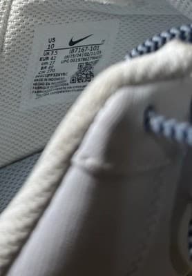 Nike Air Force 1 '07 Women's Size 10 Men's 8.5 White/Light Armory Blue Sneakers - Thumbnail 5