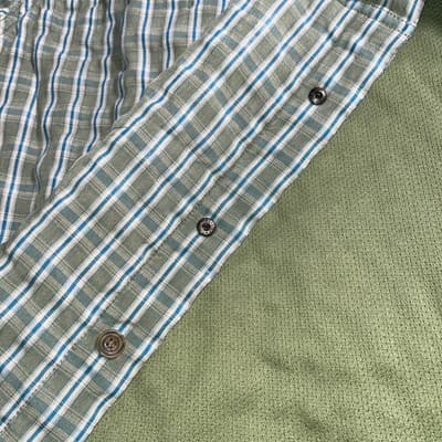 5.11 Tactical Plaid Short Sleeve Snap ButtonUp Shirt Men’s L Green Casual Vented - Thumbnail 4