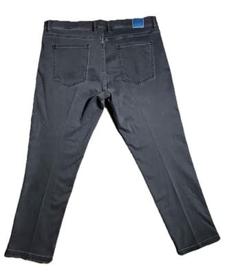 Mugsy Jeans Mens 40x30 Creased Black Lofties Stretch Performance Dark Wash Denim - Thumbnail 3