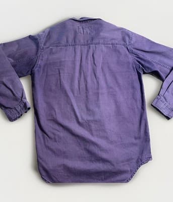 Vintage Levis Shirt Jacket Mens S Chore Shacket Metal Buttons Canvas 90s Dyed - Thumbnail 5