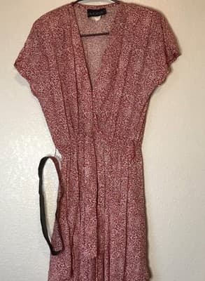 Vintage 90s Floral Dress Phoebe Grunge Cottagecore Prairie Womens 7/8