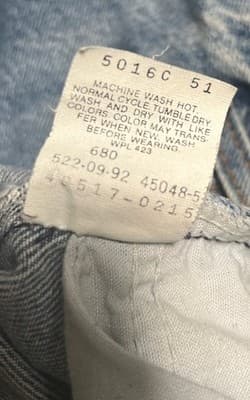 Vintage Levi's 505 Jeans Men's 42x32 Regular Fit Med Wash Denim Skater 80’s - Thumbnail 5
