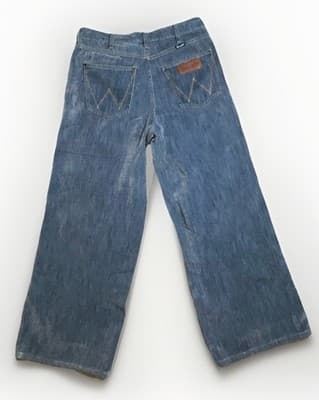 Baggy Wrangler Retro Jeans Womens Size 29x32 Med Wash High Rise Wide Leg Boho - Thumbnail 2