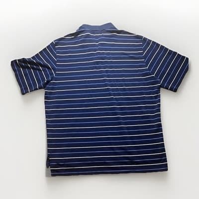 Polo Ralph Lauren Mens Blue Striped Polo Shirt Short Sleeve Size XL - Thumbnail 3