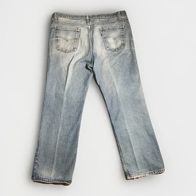 Vintage Levi's 505 Jeans Men's 42x32 Regular Fit Med Wash Denim Skater 80’s - Thumbnail 2