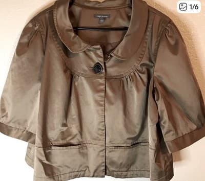 APT 9 Blazer Career Jacket Satiny olive green Women’s Xl