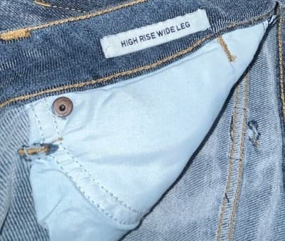 Baggy Wrangler Retro Jeans Womens Size 29x32 Med Wash High Rise Wide Leg Boho - Thumbnail 5