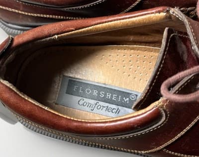 FLORSHEIM DM2 Leather Cognac Comfortech Dress Shoes Mens8 E Oxford Drexel - Thumbnail 4
